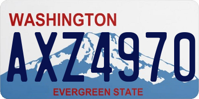 WA license plate AXZ4970