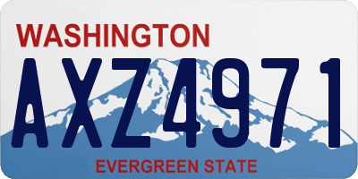 WA license plate AXZ4971