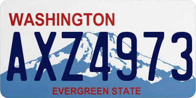 WA license plate AXZ4973