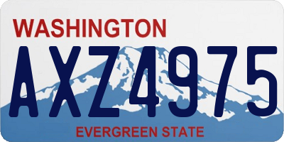 WA license plate AXZ4975