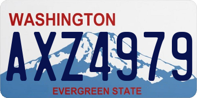 WA license plate AXZ4979