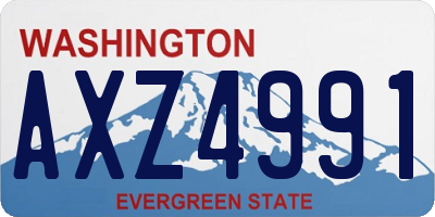 WA license plate AXZ4991