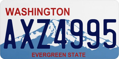 WA license plate AXZ4995