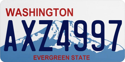 WA license plate AXZ4997