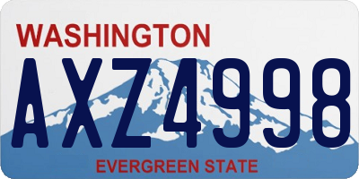 WA license plate AXZ4998