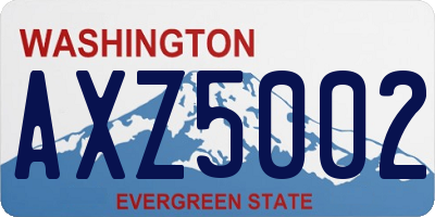 WA license plate AXZ5002