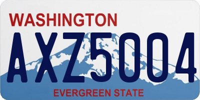 WA license plate AXZ5004