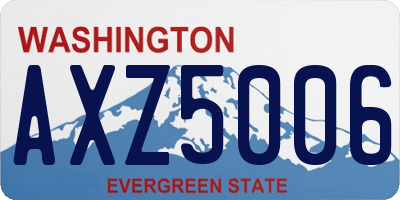 WA license plate AXZ5006
