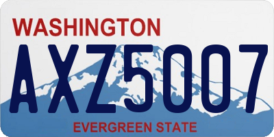 WA license plate AXZ5007