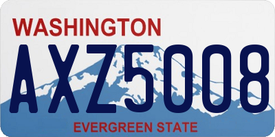 WA license plate AXZ5008