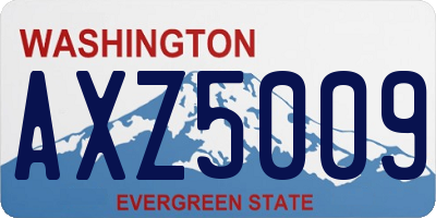 WA license plate AXZ5009