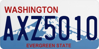 WA license plate AXZ5010