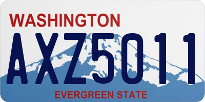 WA license plate AXZ5011