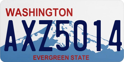 WA license plate AXZ5014