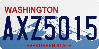 WA license plate AXZ5015