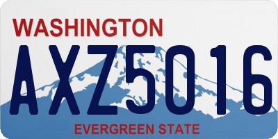 WA license plate AXZ5016