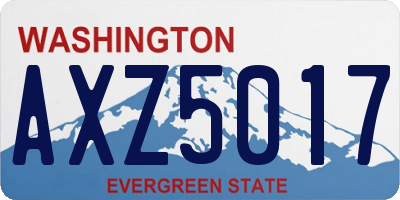 WA license plate AXZ5017
