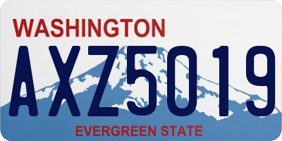 WA license plate AXZ5019