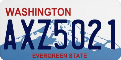 WA license plate AXZ5021