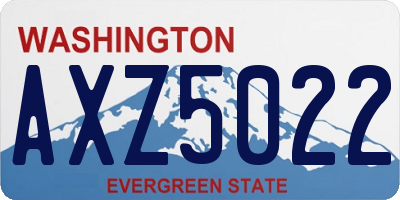 WA license plate AXZ5022