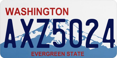 WA license plate AXZ5024