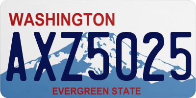 WA license plate AXZ5025