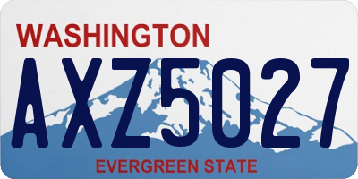 WA license plate AXZ5027