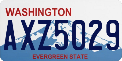 WA license plate AXZ5029