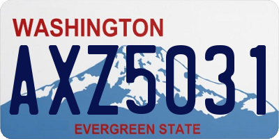 WA license plate AXZ5031