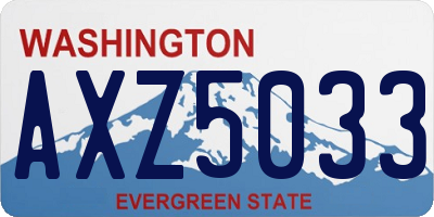 WA license plate AXZ5033