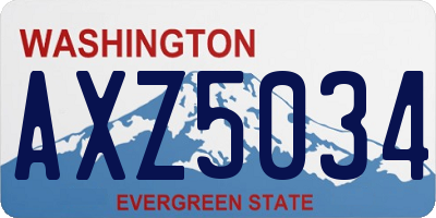 WA license plate AXZ5034