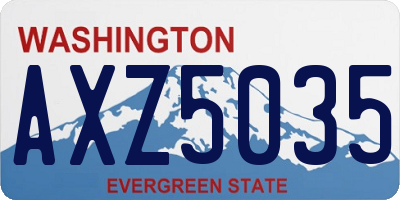 WA license plate AXZ5035