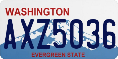 WA license plate AXZ5036