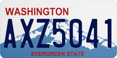 WA license plate AXZ5041