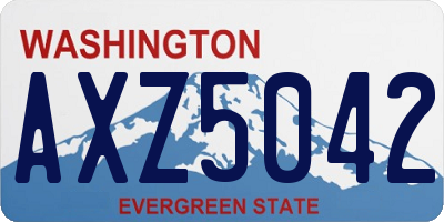 WA license plate AXZ5042