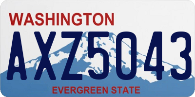 WA license plate AXZ5043