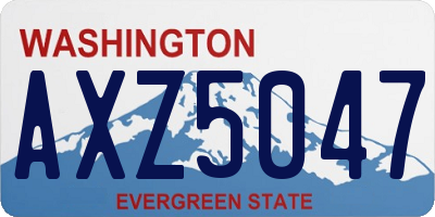 WA license plate AXZ5047