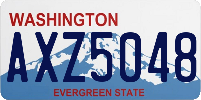 WA license plate AXZ5048
