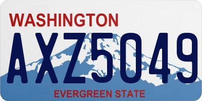 WA license plate AXZ5049