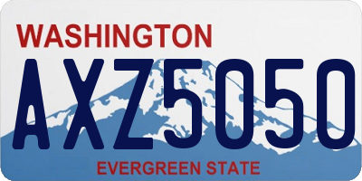WA license plate AXZ5050