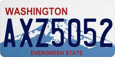 WA license plate AXZ5052