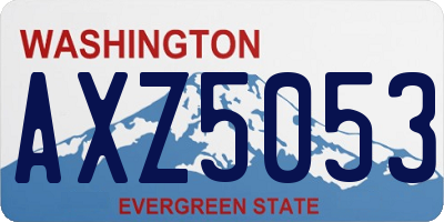 WA license plate AXZ5053