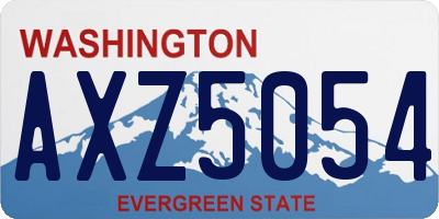 WA license plate AXZ5054