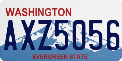 WA license plate AXZ5056