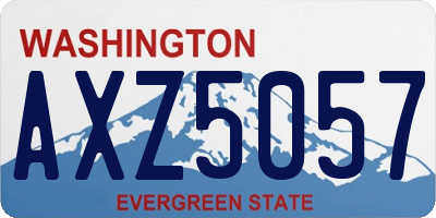 WA license plate AXZ5057