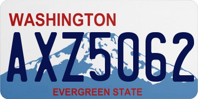 WA license plate AXZ5062