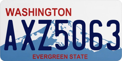 WA license plate AXZ5063