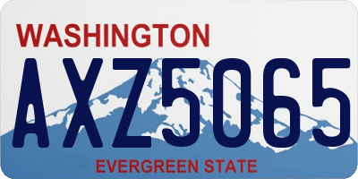 WA license plate AXZ5065