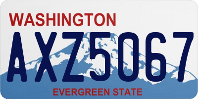 WA license plate AXZ5067