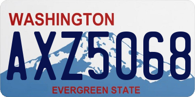 WA license plate AXZ5068
